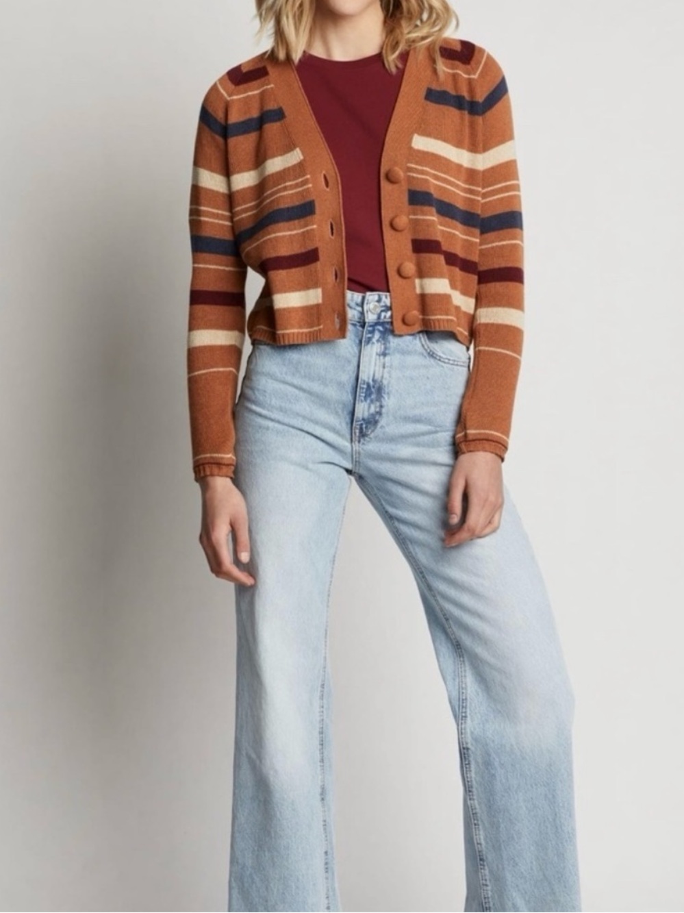 Pendleton Striped Grandpa Cardigan☕️ - Picture 4 of 9
